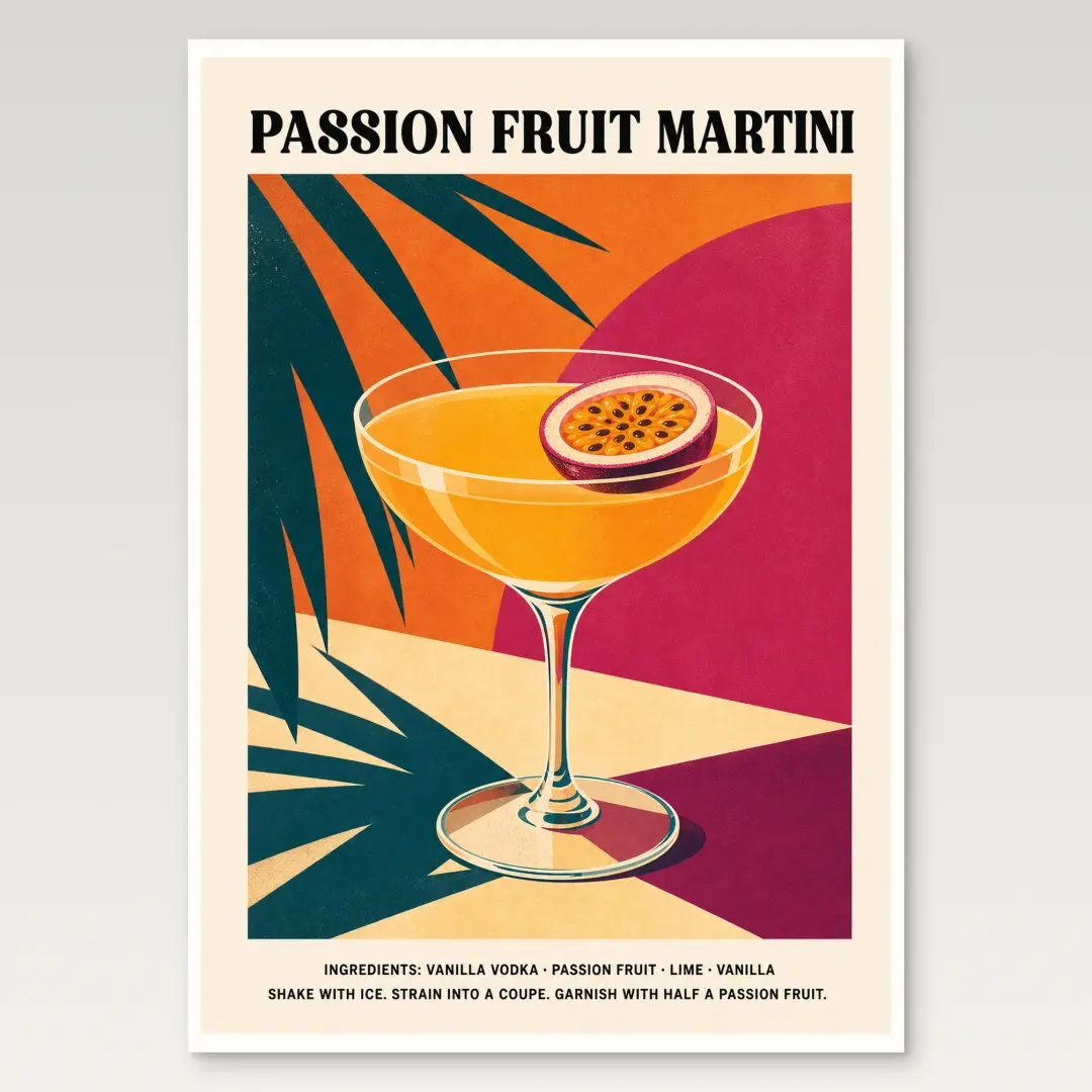 Passion Fruit Martini Poster
