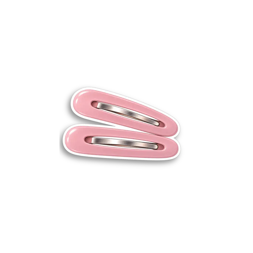 Rosa Haarspangen Sticker