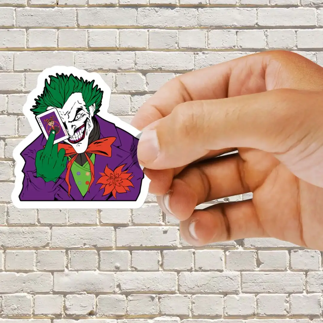Joker mit Karte Sticker