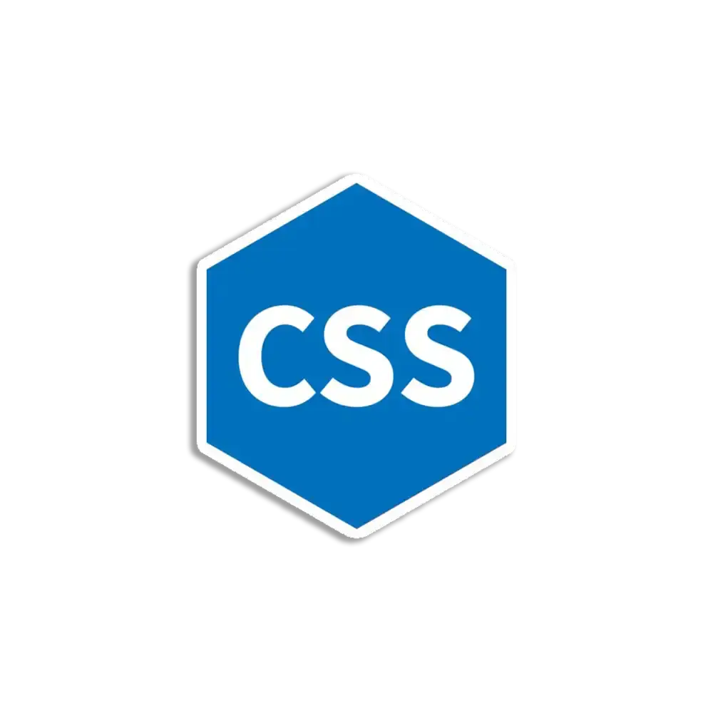 ملصق CSS سداسي أبيض