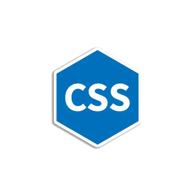 CSS White Hexagon Sticker