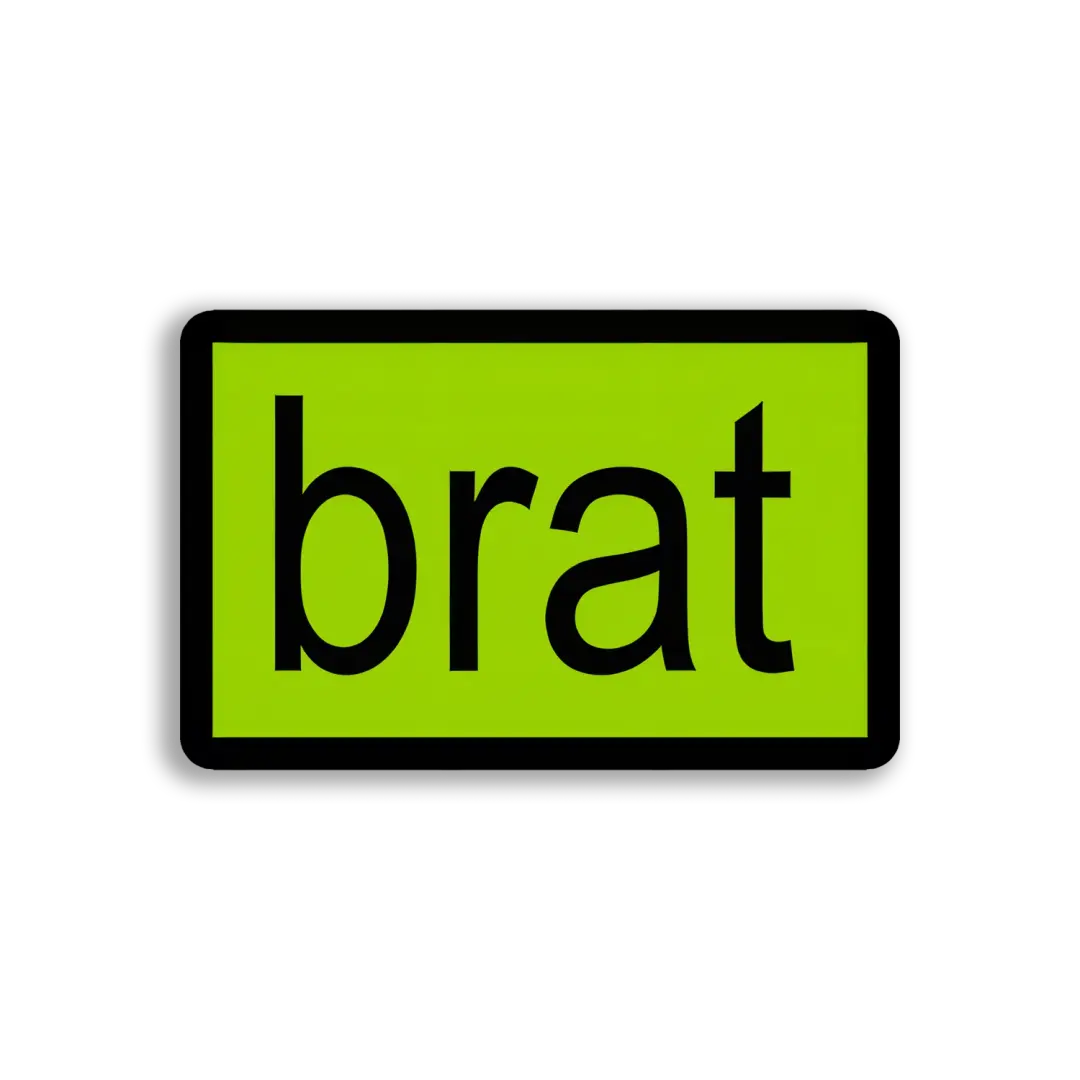 Brat in a Lime Green Box Sticker