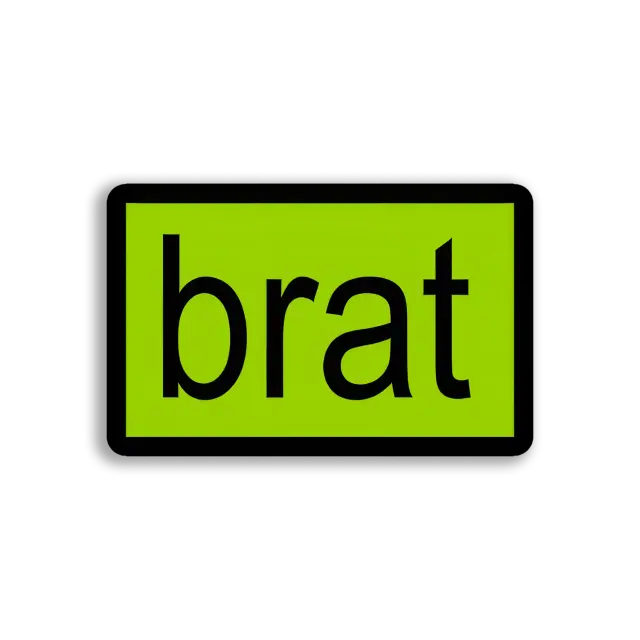 Brat in a Lime Green Box Sticker
