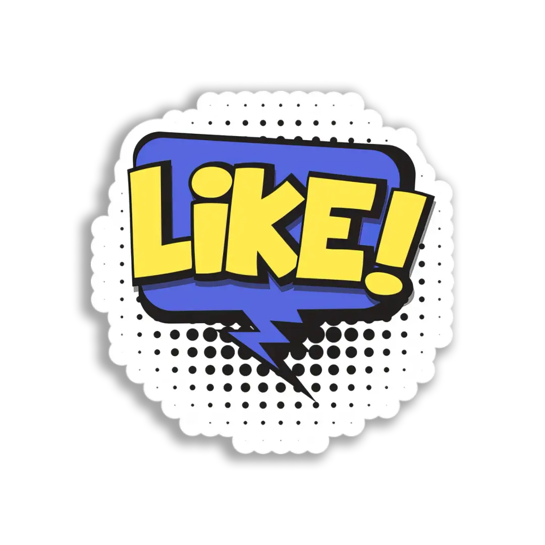 Comic Book Like! Sticker