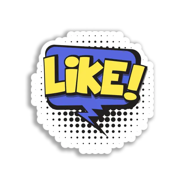 Comic Book Like! Sticker