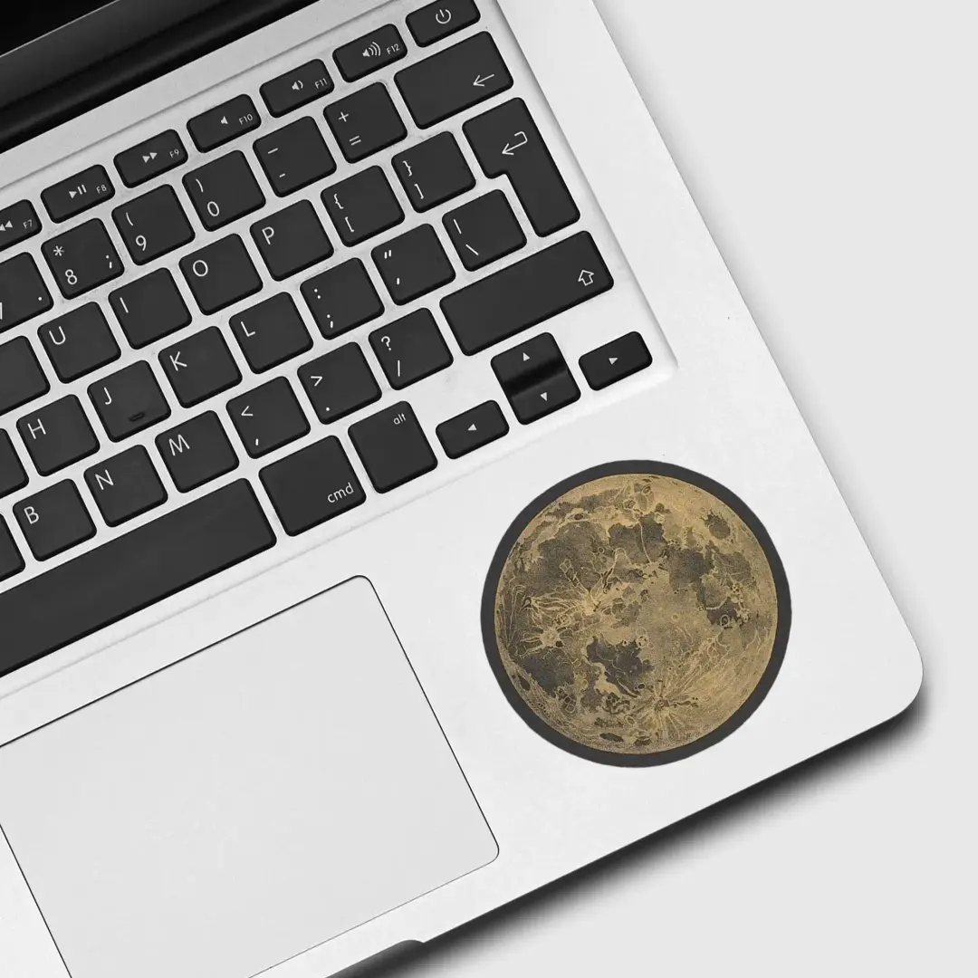 Vintage-Mond-Kunst Sticker