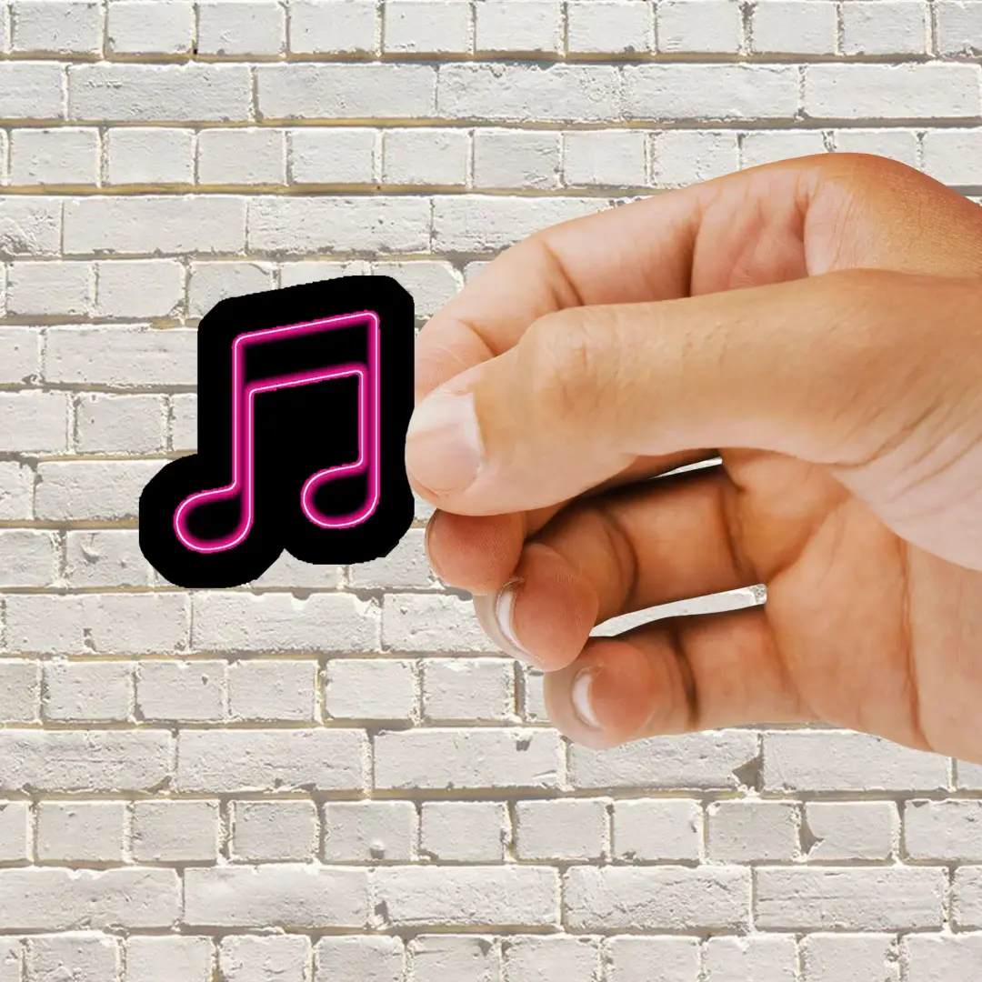 Neon Musik-Schild Sticker