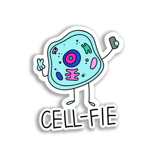Cellfie Cartoon Sticker