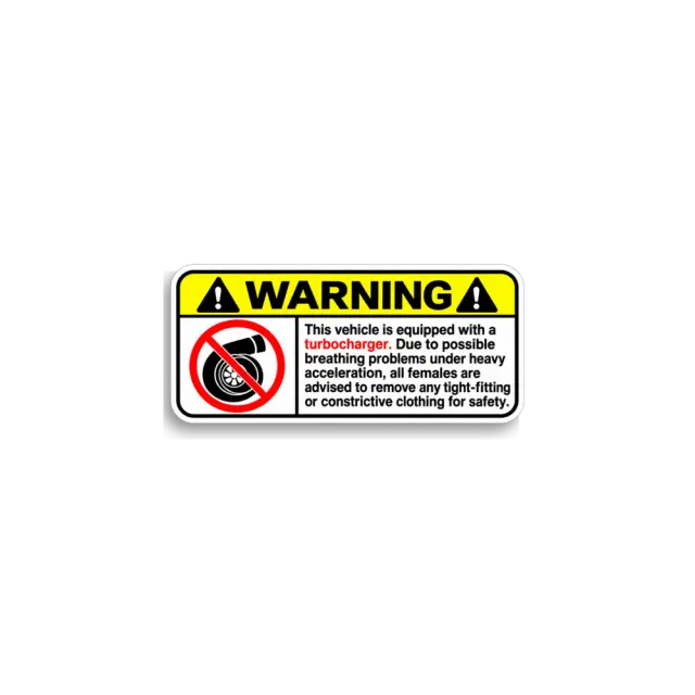 Turbo-Atmung Warn-Sticker