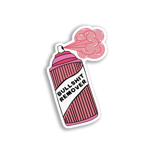 Bullshit Remover Spray Can Sticker