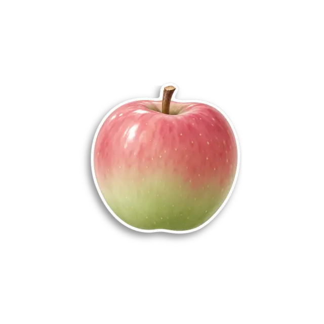 Errötender Apfel Sticker