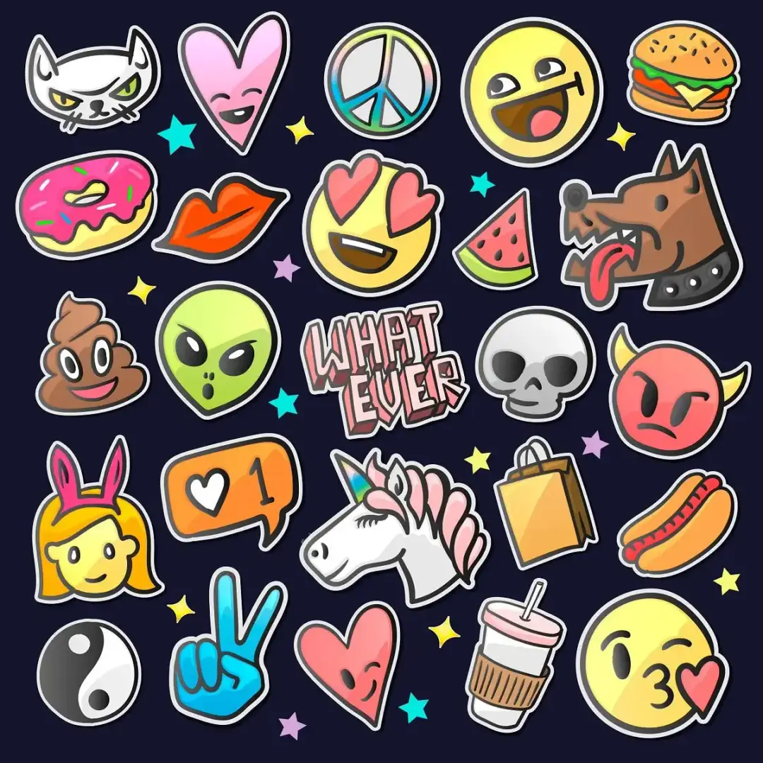 80er-Retro-Mode Sticker