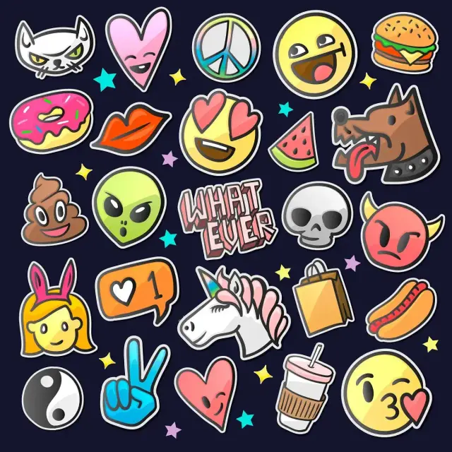 80er-Retro-Mode Sticker