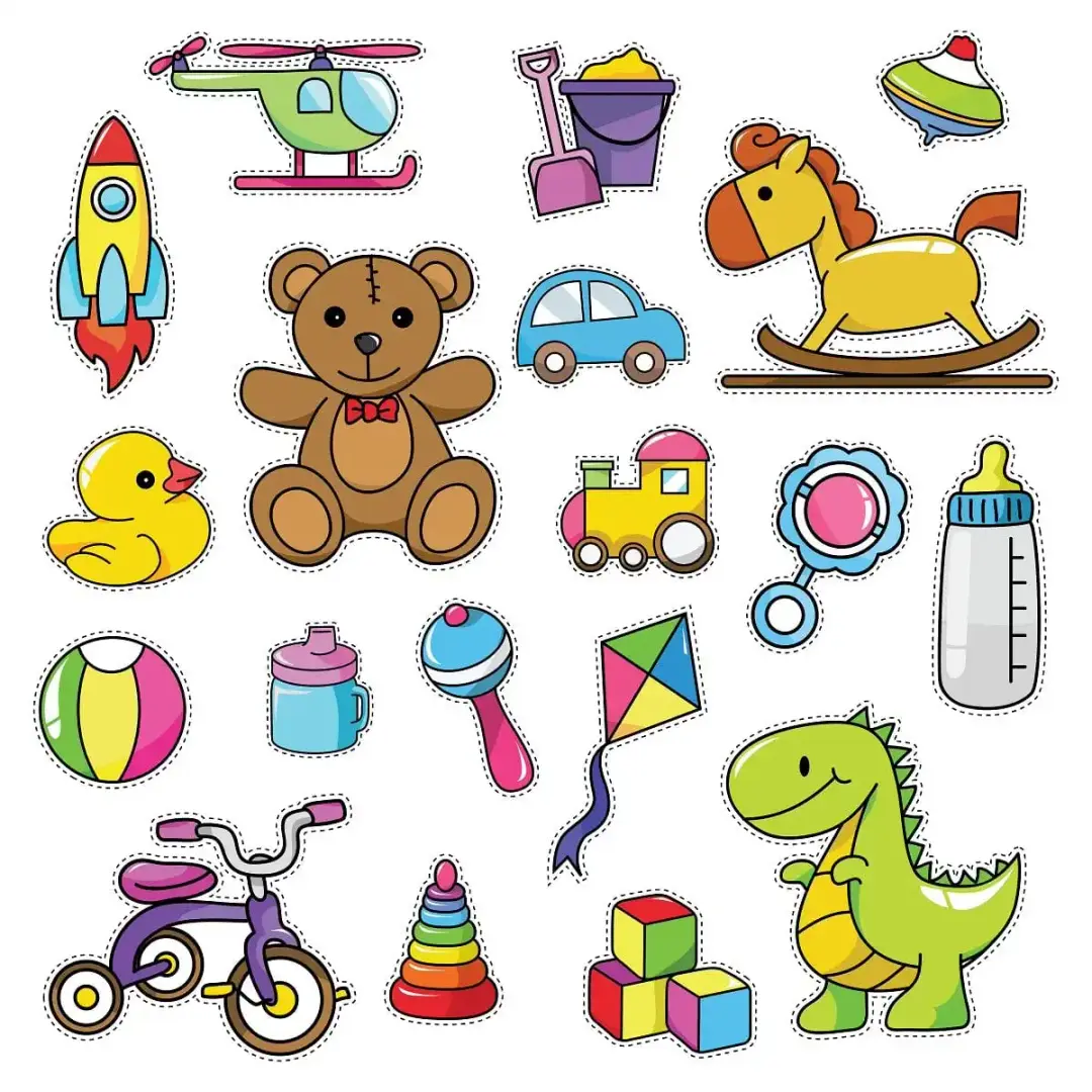 Pegatinas de moda infantil tierna