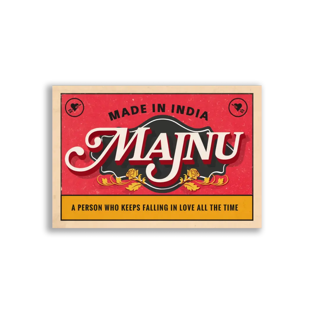 Made in India Majnu Keeps Falling in Love Sticker