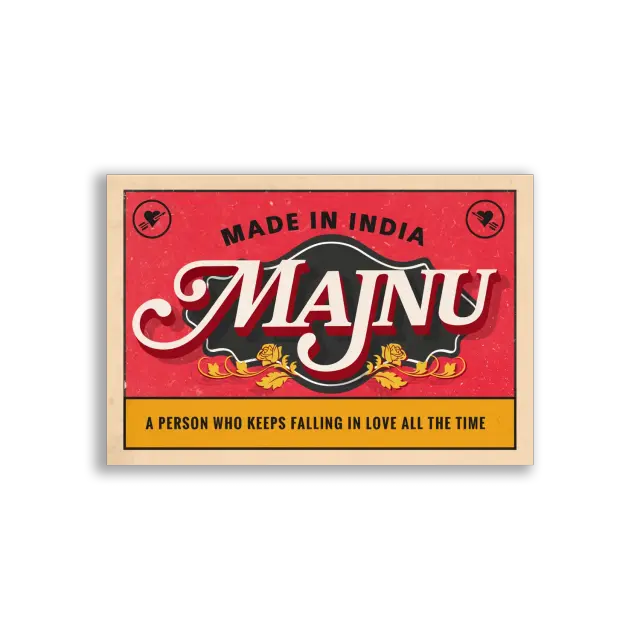 Made in India Majnu Keeps Falling in Love Sticker