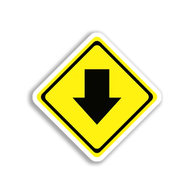 Pfeil nach unten Schild-Sticker