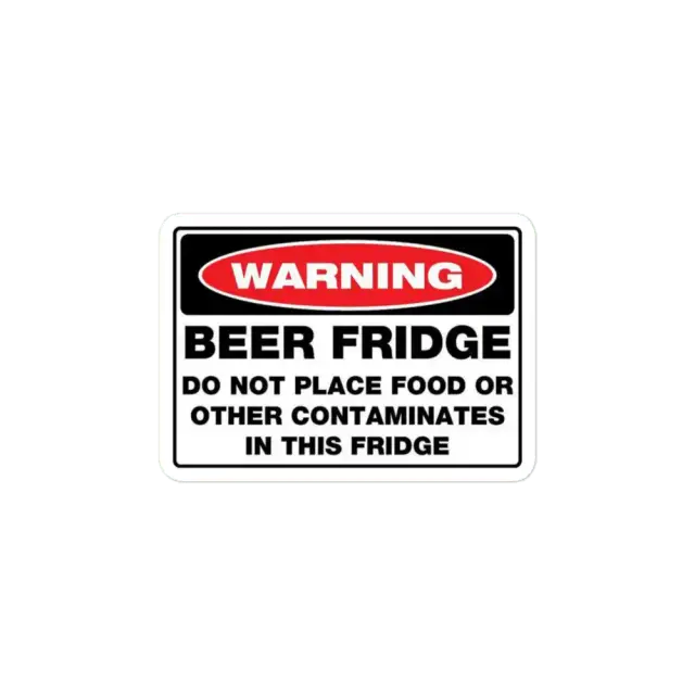 Achtung Bierkühlschrank - enthält Bier Sticker