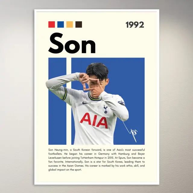 Son Heung-min Porträt Poster