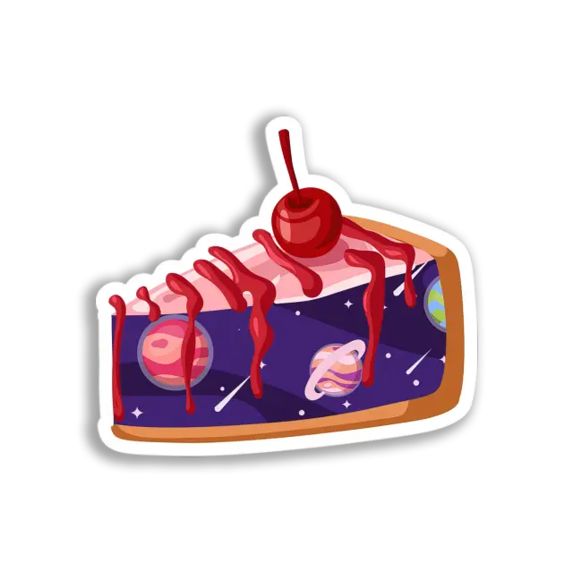 Galaxie-Käsekuchenstück Sticker
