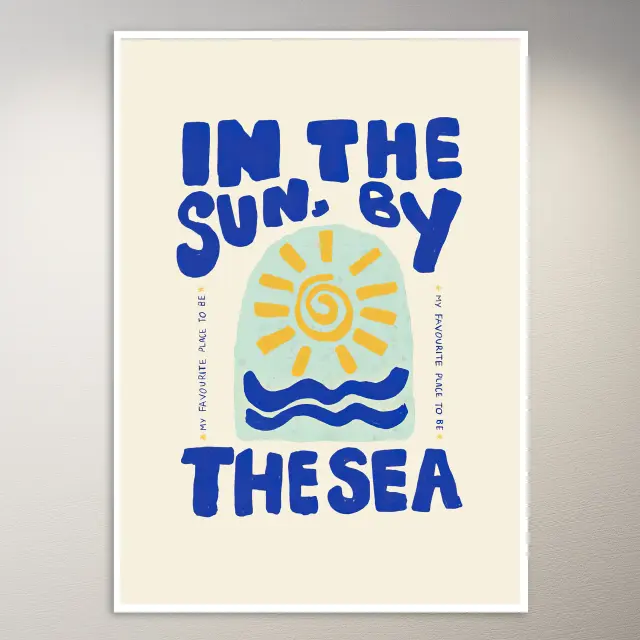 In der Sonne am Meer Poster