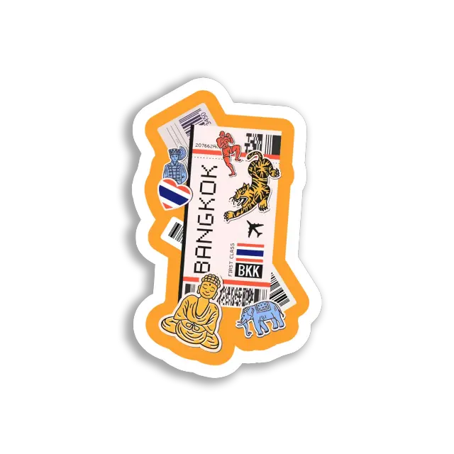 Erste-Klasse-Reise nach Bangkok Sticker