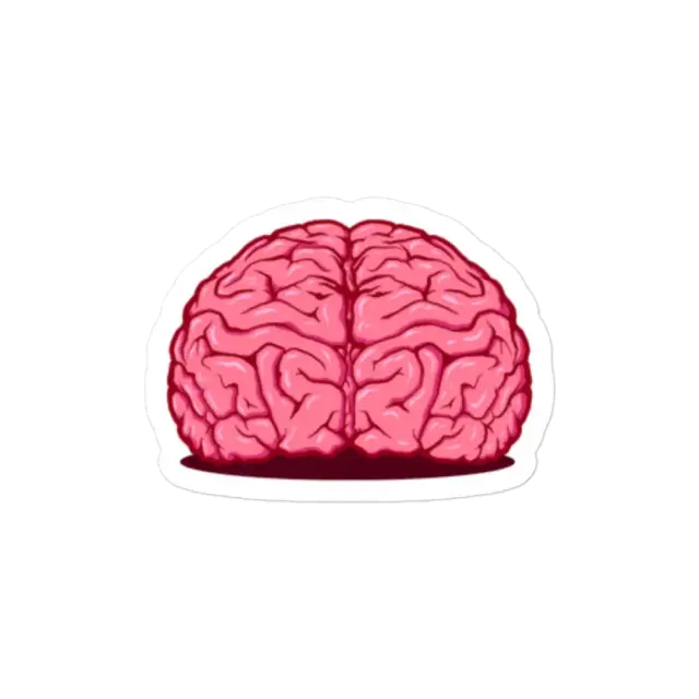 Pink Brain Sticker