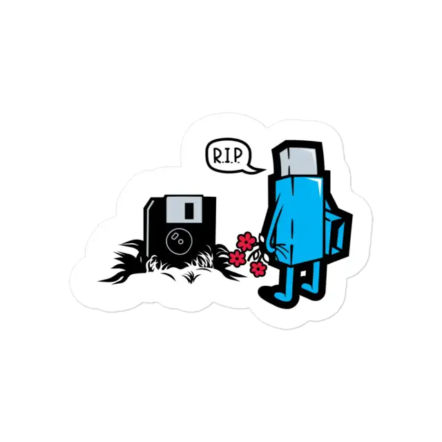 RIP Diskette Sticker