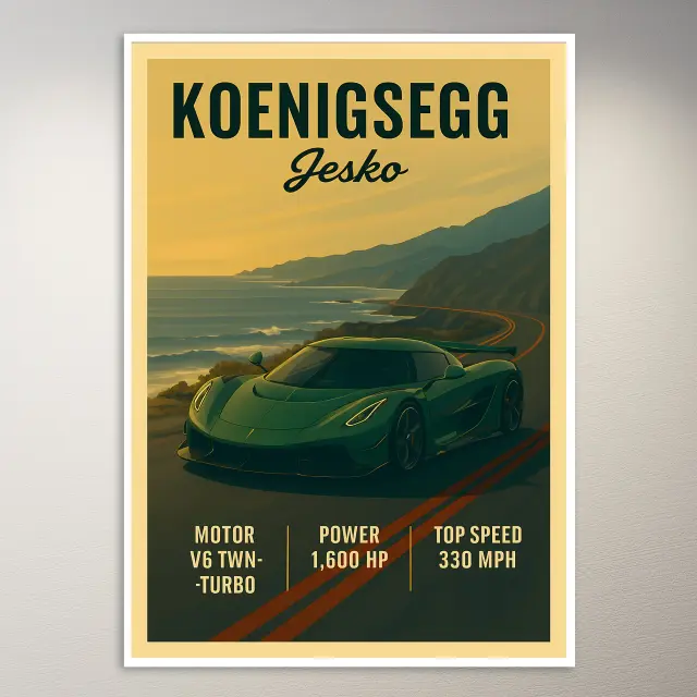 Koenigsegg Jesko Roadster Poster