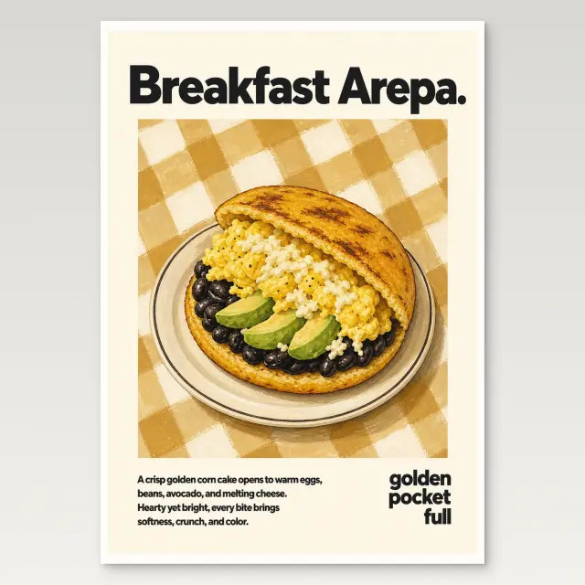 Frühstücks-Arepa-Poster