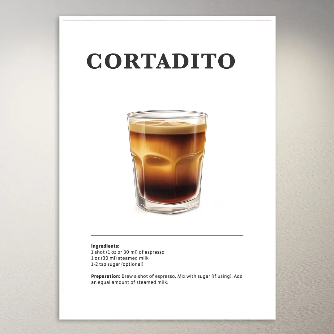 Cortadito Coffee Drink Poster