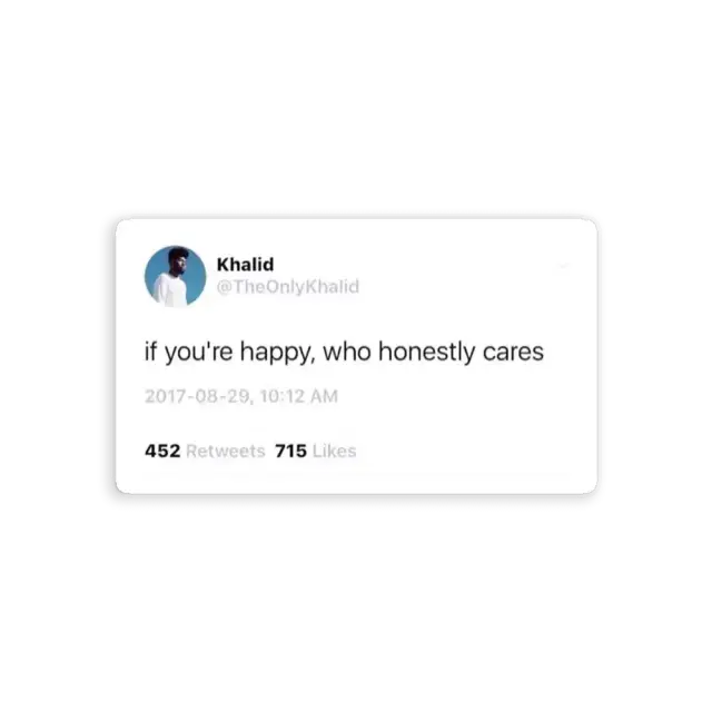 Wen interessiert's Khalid Tweet-Sticker