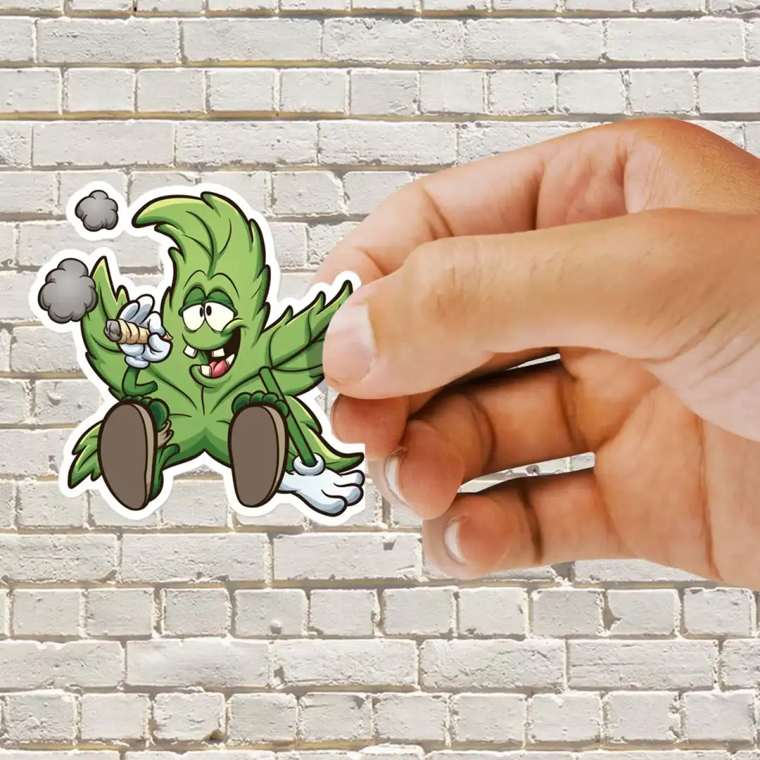 Weed Smoking Sticker Single