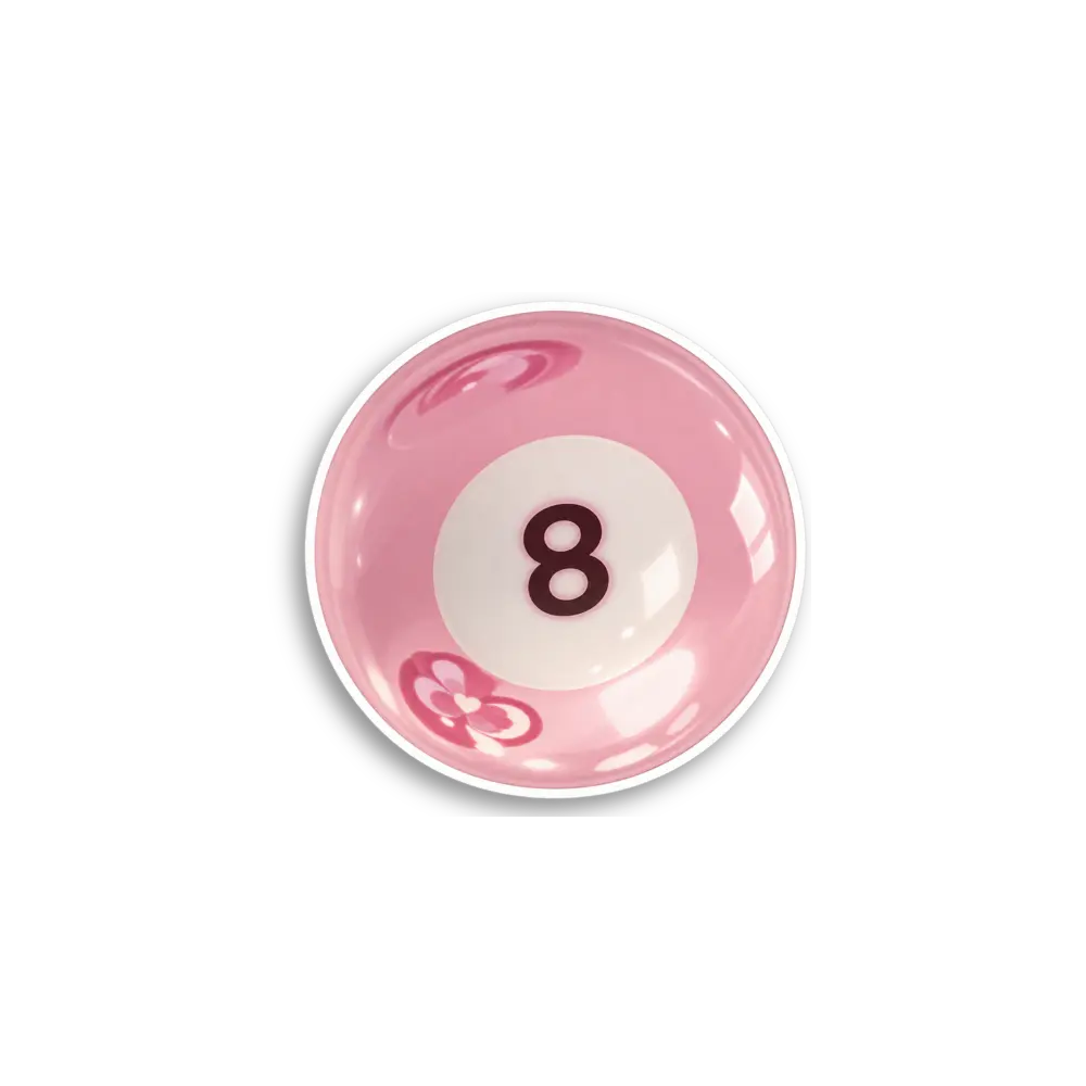 Rosa 8-Ball-Kugel Sticker
