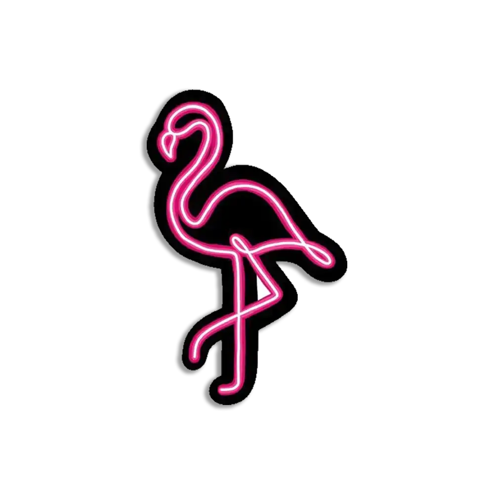 Neon Flamingo Sticker