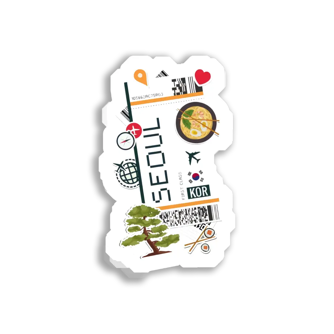 First Class Trip to Seoul, KOR Sticker