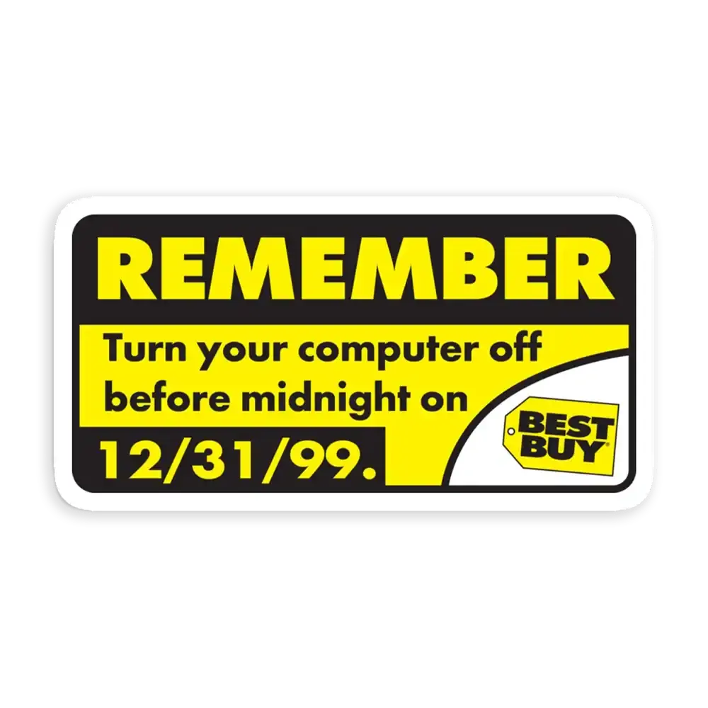 Y2K Best Buy Warn-Sticker