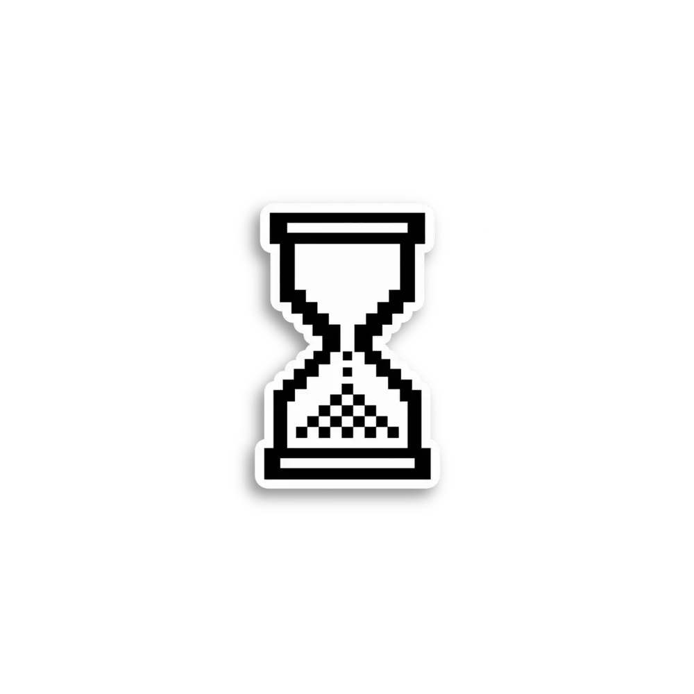 Pixel-Sanduhr-Sticker