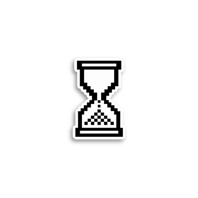 Pixel Hourglass Sticker