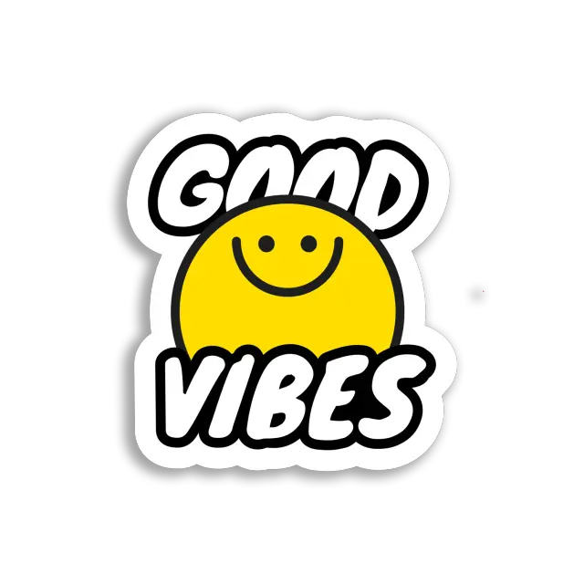 Good Vibes Only Smiley Face Sticker