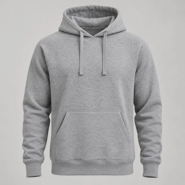 Tram Line Raglan Hoodie in Grey Marl