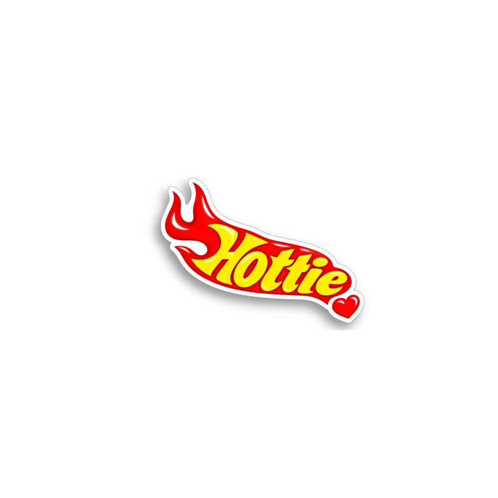 Hottie Flammen-Sticker