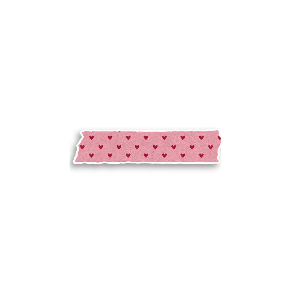 Pegatina de cinta washi con corazón