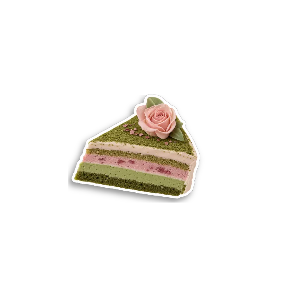 Geschichteter Matcha-Kuchen Sticker