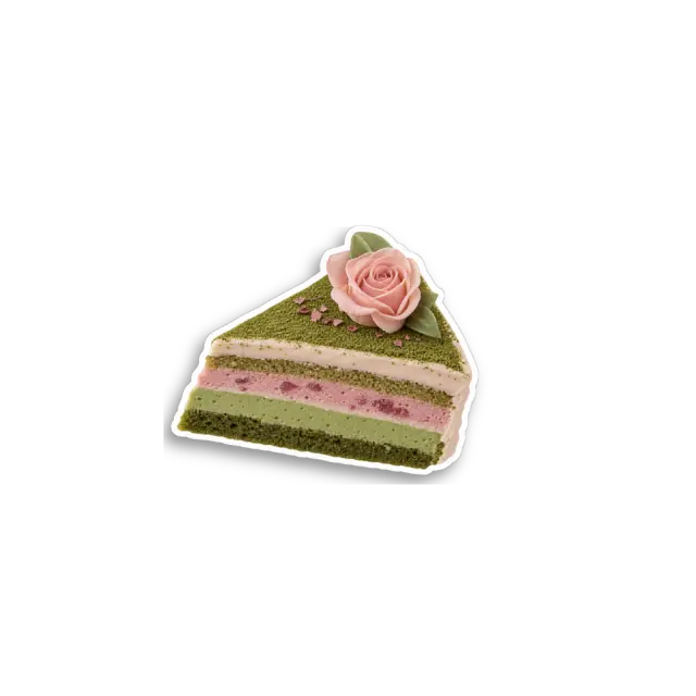 Layered Matcha Cake Sticker