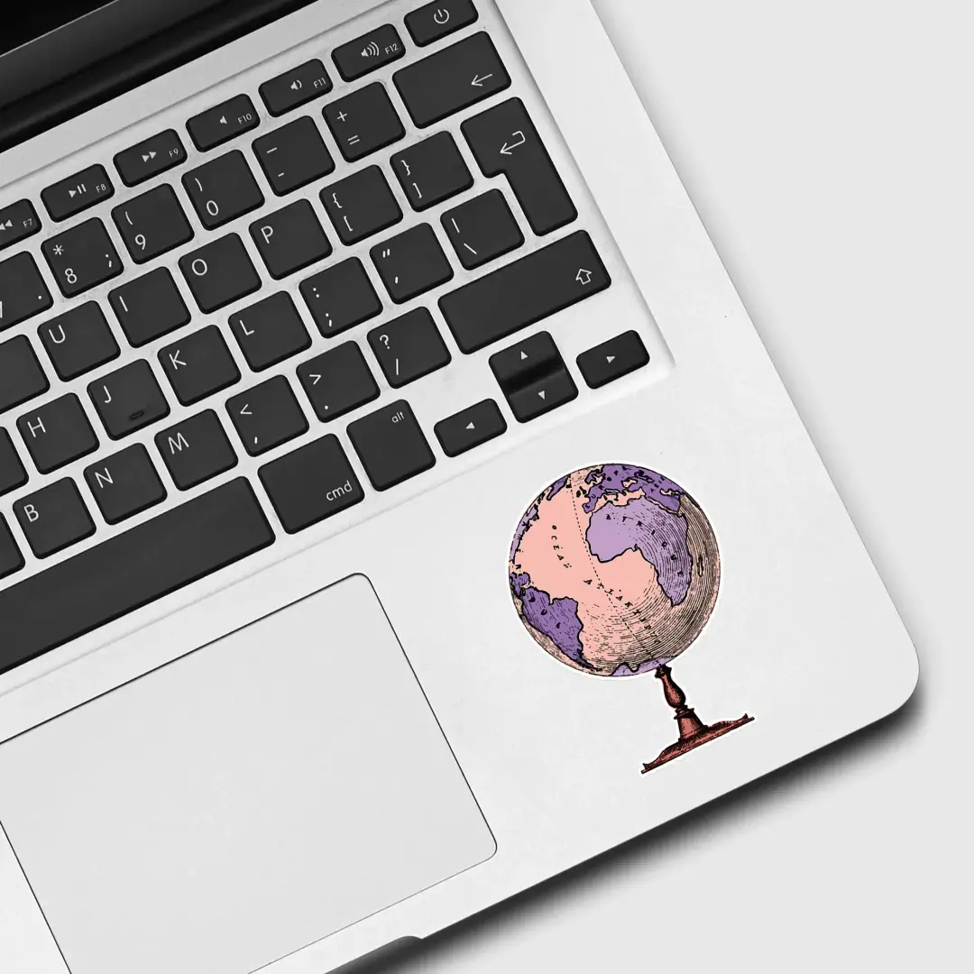 Vintage Aesthetic Globe Sticker