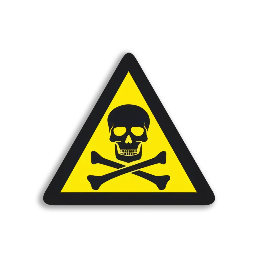 Skull and Crossbones Danger Symbol Sticker