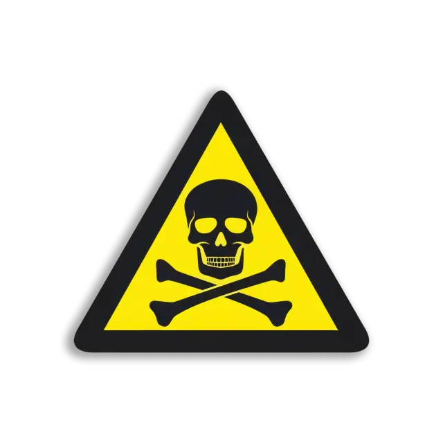 Totenkopf mit gekreuzten Knochen Gefahrensymbol Sticker