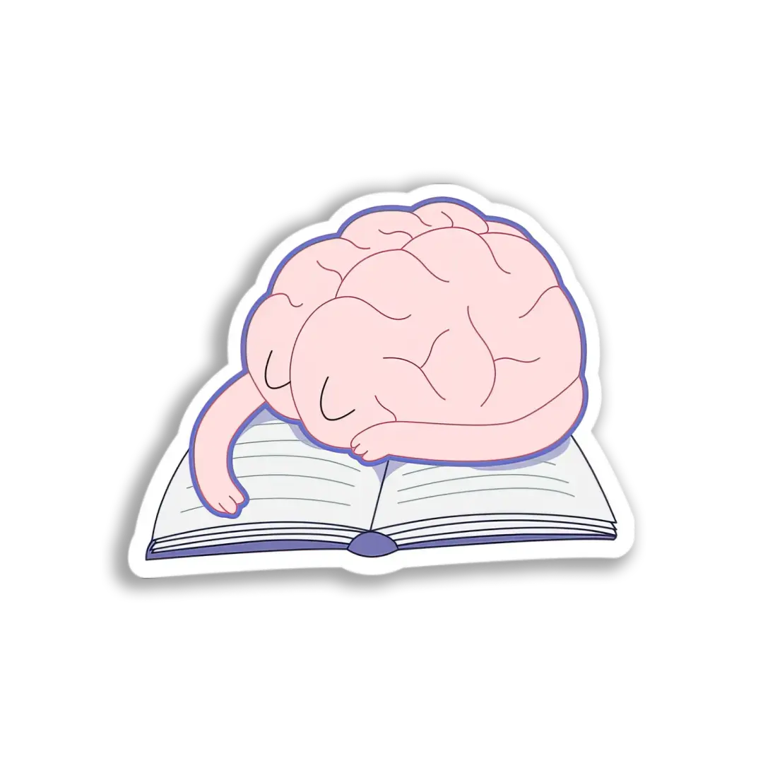 Brain Reading Book Sticker