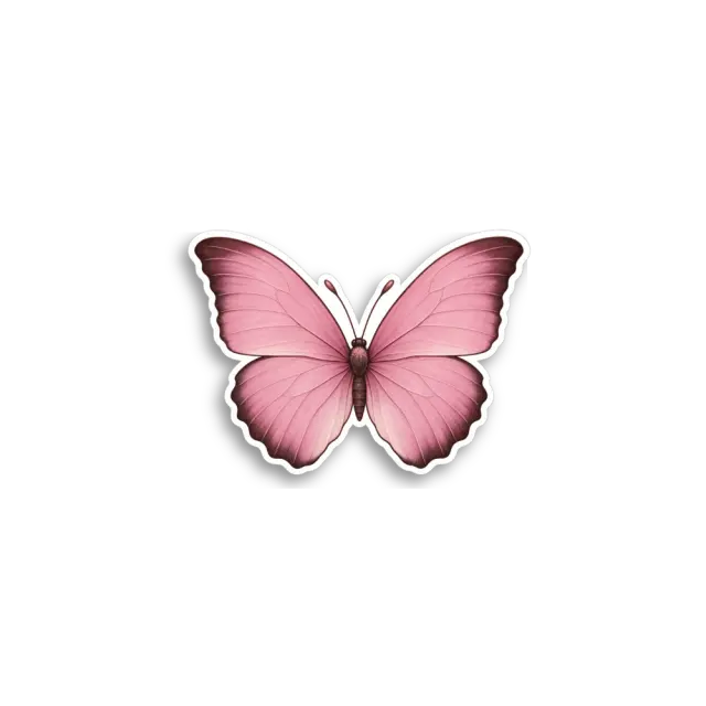 Rosa Schmetterling Sticker